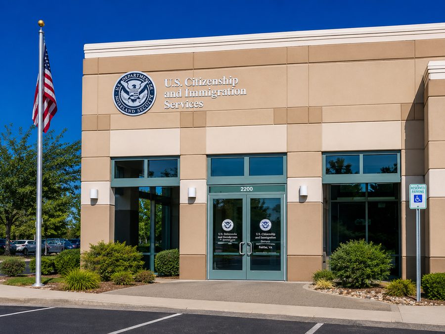 A U.S. Citizenship and Immigration Services building